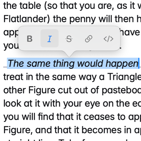 A screen of the Paragraphs editing toolbar